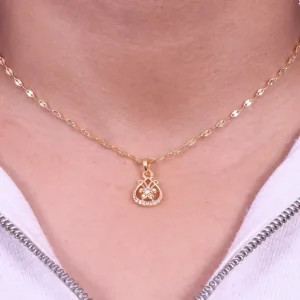 Gleamming CrownPetal Gold Chain