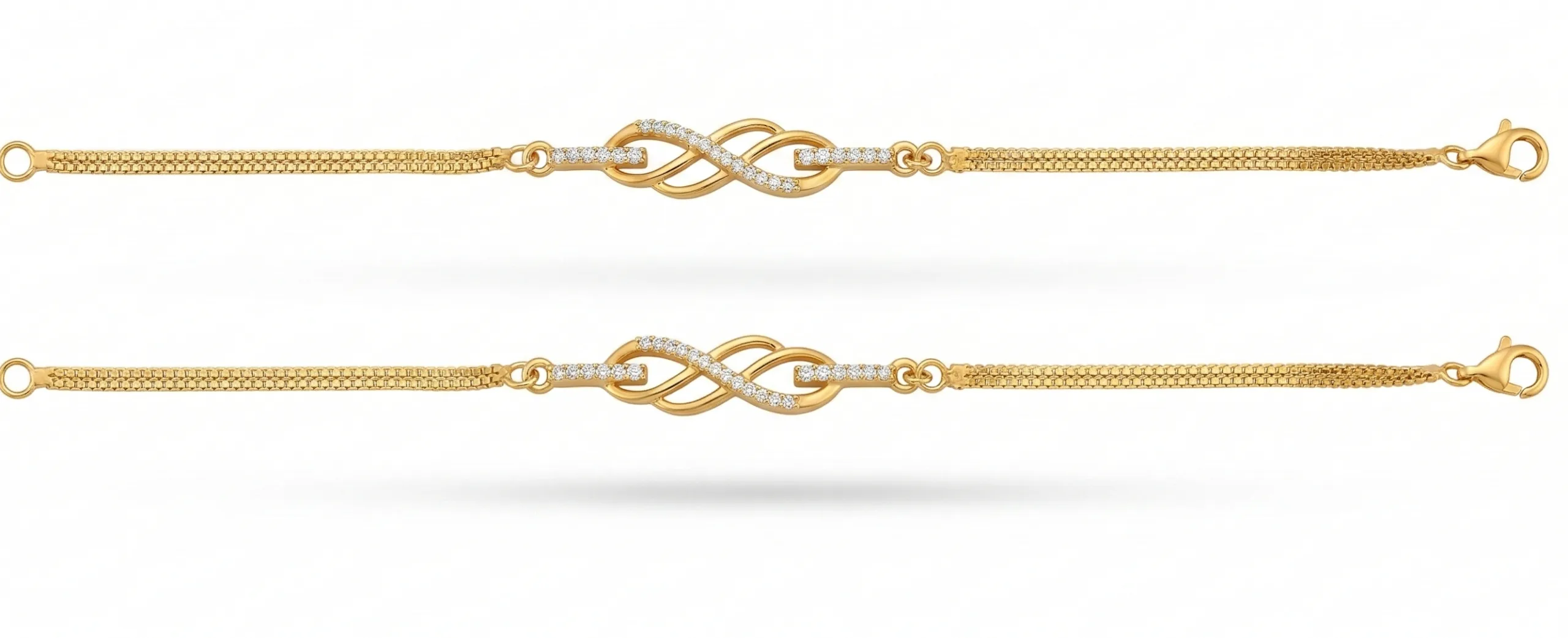 Gleamming TwistGlow Micro Gold Bracelet - Image 4