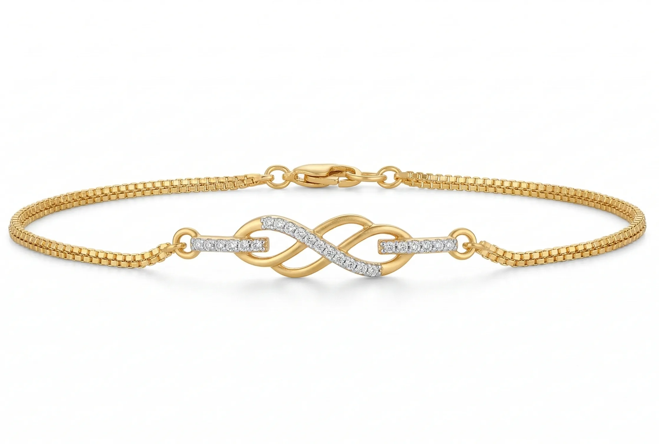 Gleamming TwistGlow Micro Gold Bracelet - Image 2